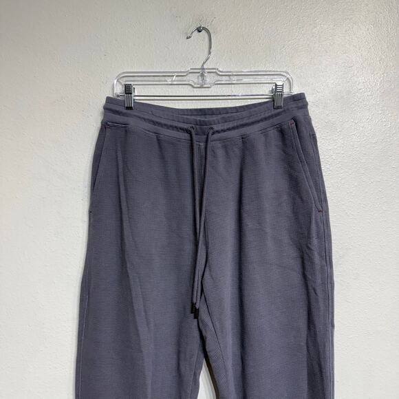 Daniel Buchler Gray Waffle Knit Drawstring Joggers Sz L - Picture 3 of 13